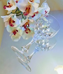 Crystal Wine Glass Buckingham Pattern by Mikasa