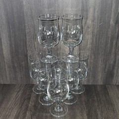 Set of 8 Pfaltzgraff Heirloom 6 1/2” Tall 12 Oz. Water Goblets