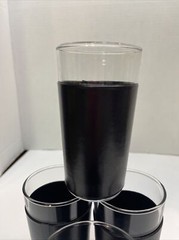 Vintage Libbey Black Faux Leather Wrapped 8 Oz Whiskey Juice Glasses Set of 4