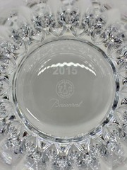 Baccarat Rosa 2015 Year Tumbler Pair Glasess Crystal Clear Rock Glass Used