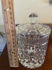 CRYSTAL CLEAR INDUSTRIES Essex Candy Jar & Lid 5 3/4″ tall