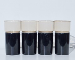 VTG 1960 Henry & Miller Kraftware Two Piece Insulated Glass Tumblers Set Of 4
