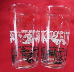Set of 2 Vintage Libbey Children’s Tumblers – Glasses – Cute!!!