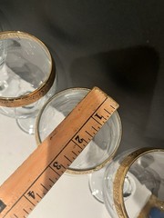 Imperial wine 24k Gold Rimmed Crystal Stemware Glasses Set Of 4