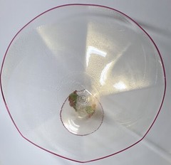 Pauly Signed Venetian Murano Footed Bowl Murano Glass Gold Leaf Extremely Rare