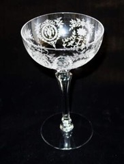 Tiffin-Franciscan QUEEN ANN Stem #17361 Champagne Tall Sherbet, 6 1/4″