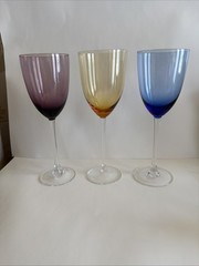 Lenox GEMS Colorful Wine Glasses Fine Crystal Jewel Tone Tall Stem