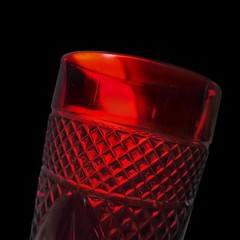 Set of 6 Luminarc Cristal D’Arques Durand Ruby Red Tumblers Made In France