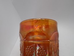 Vintage Harvest Carnival Grape 4″ Juice Glass Marigold