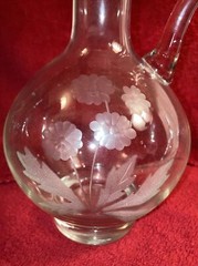 Vintage Handmade Toscany Wine Decanter and 6 Glasses Set Made in Romania NICE