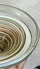 PAIR Vintage BOHEMIAN Glass ROEMER STYLE Hock Wine Glass 7 5/8″ Tall Gilt Design