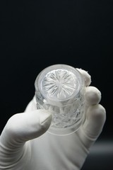 BACCARAT 1830’s LOT OF 3 GOBELET TUMBLER CRYSTAL GLASS LOUVRE MUSEUM PIECE COLL.