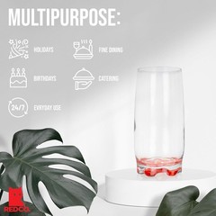 Vibrant Splash Highball Glasses, 13.25 oz – Set of 4