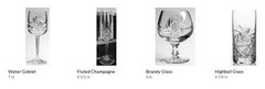 One Bohemia Crystal-Crystalex 7″ Tall Wine/Water Goblet BOC22 Pinwheel Pattern.