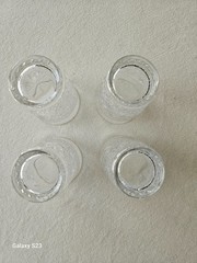 Set of 4 VTG Duncan Miller Sandwich Glass Tumbler Approx 4.5″H x 3″W–EXCELLENT