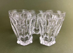 5 Lenox Butterfly Meadow Clear Crystal Bees Double Old Fashioned Glasses 4 3/8»