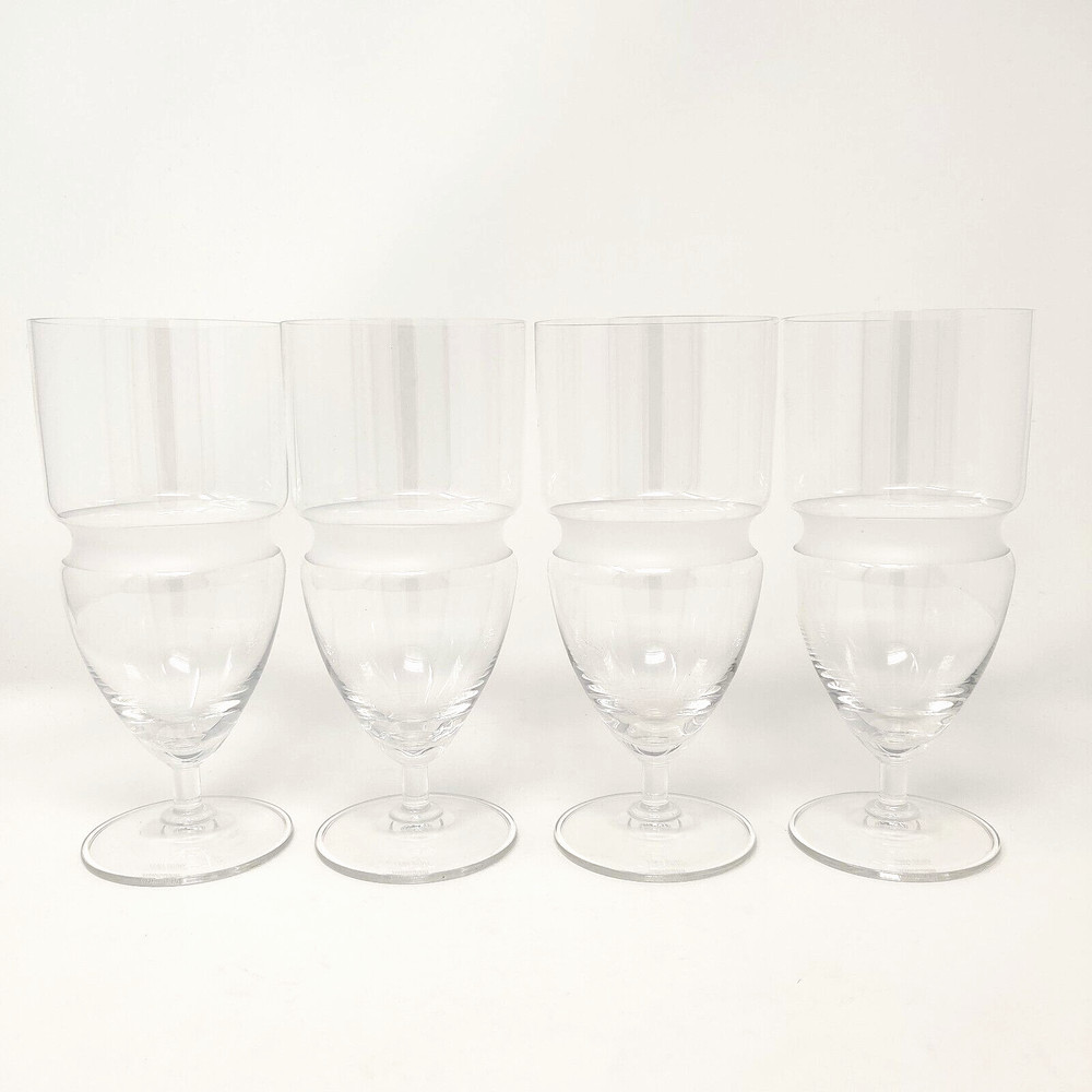 SET OF 4 Vera Wang Wedgwood St. Tropez Water Ice Tea Glasses Goblets Party Event