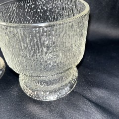 Indiana Glass Co Vintage “Crystal Ice “ Set Of 3