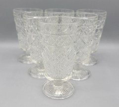 6 Hazel Atlas 1950’s GOTHIC/BIG TOP *PEANUT BUTTER* 10 OZ ICED TEA TUMBLERS