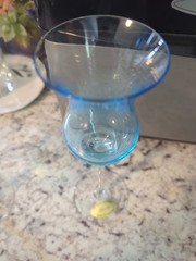 Vintage Cellini Blown Crystal Cordial Hand Decorated Glass (1)