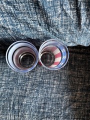 Bicentennial 1976 Stars and Stripes vintage dringing glasses