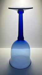 Set of 5 – Cobalt Blue Water Goblets 9-1/2” Height 4-1/4” Width