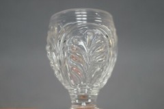 Bohemian Mold Blown Acanthus Leaf Flint Glass Cordial Circa 1840-1850s