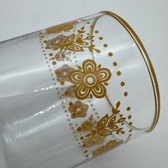 Vintage Set Of 3 Libbey Butterfly Gold Rimmed Juice Glasses Match Corelle Pyrex