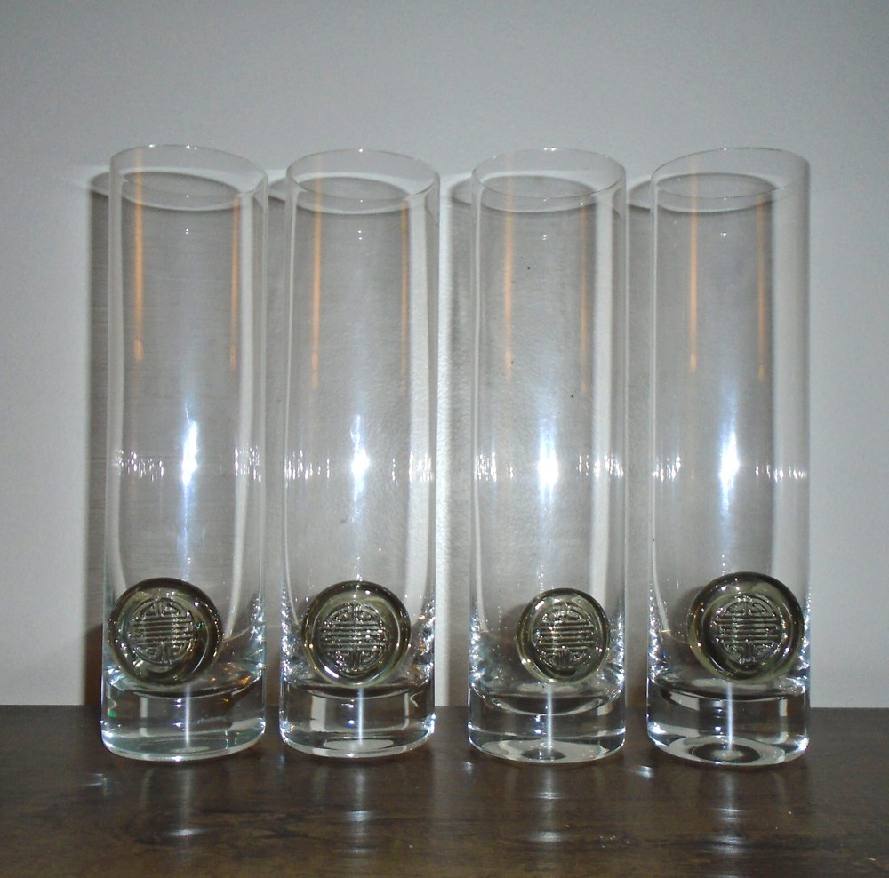 Rosenthal Shou Iced Tea Cocktail Glasses 9 1/2″ Vintage Made in Germany 1960s