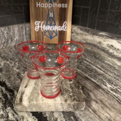 Mid Century DUNBAR TOMATO JUICE TUMBLERS Very Cool