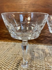 Cherbourg Crystal Champagne/Sherbet French Lead Unit #3 – Set of 2 W. M. Dalton