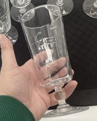 Libbey Rock Sharpe Wayne #3006 Iced Tea Footed Tumbler/Goblets – Set Of 7