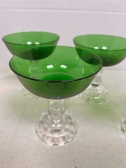 Victorian Green (Empire Green) by FOSTORIA Champagne Set Of 4