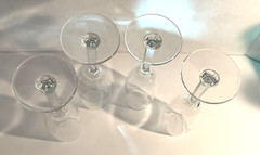 Libbey Stemware Napa Flute Champagne Flutes Crystal Clear Glasses Beveled Stem