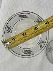 Vintage LIBBY Frosted Silver Leaf MCM CHAMPAGNE / SHERBET GLASSES (Set of 2)