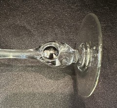 Set Of 2 Atlas Platinum Trim Wine Glasses With Platinum Ball Stem