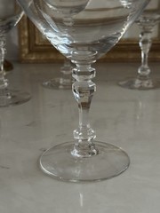 Vintage 1950s Tiffin Montclair Platinum Trim Champagne Glass 5 1/2” Set of 6
