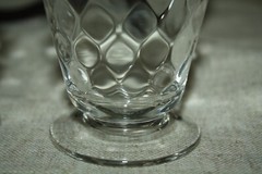 Vintage Footed Clear Oyster / Cocktail / Fruit Glasses 2 3/4 Inches Tall