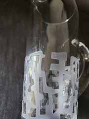 DOROTHY THORPE Pitcher and 9 tumbler/low ball/rocks glasses