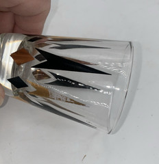 4 Anchor Hocking GOLDEN PEAKS Atomic Juice Glasses 3 oz 3 1/2″