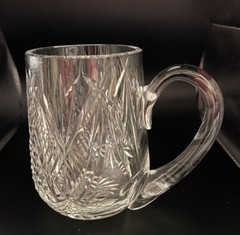 Waterford Crystal Beer Tankard Drinking Mug Cup Handled Large 5”