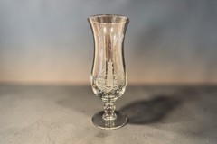 Vintage Etched Lighthouse Hurricane Glass