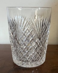 Antique American Brilliant Cut Crystal Whiskey Glass Tumbler