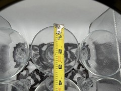 Morgantown Golf Ball Stemware Set 6 Vintage Clear Cocktail Goblets MCM