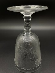 EAPG Antique Victorian Bryce Bros Glass 5-3/4″ Water Wine Goblet Rose in Snow