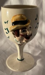 VTG McCoy Reiner 3D Art Goblet/Wine Glass 6” Tall Gloss Finish