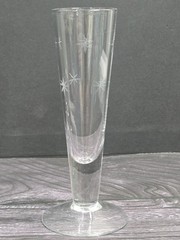 Set of 8 Vintage MCM Starburst Glasses C G Quartzex Star Dust footed Cordial 5″