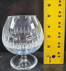 Atlantis Sonnet Brandy Glass Elegant Crystal Clear Cut Etched Bar Drink Stemware