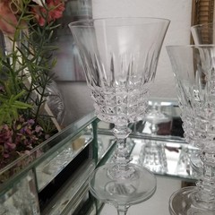 4 Mixed Lot Cristal D Arques Tuilleries Villandry Pattern Water & Wine Glass