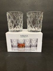 Mikasa Double Old Fashioned Fine Lead-Free Crystal Glasses Set Of 4 – 10oz